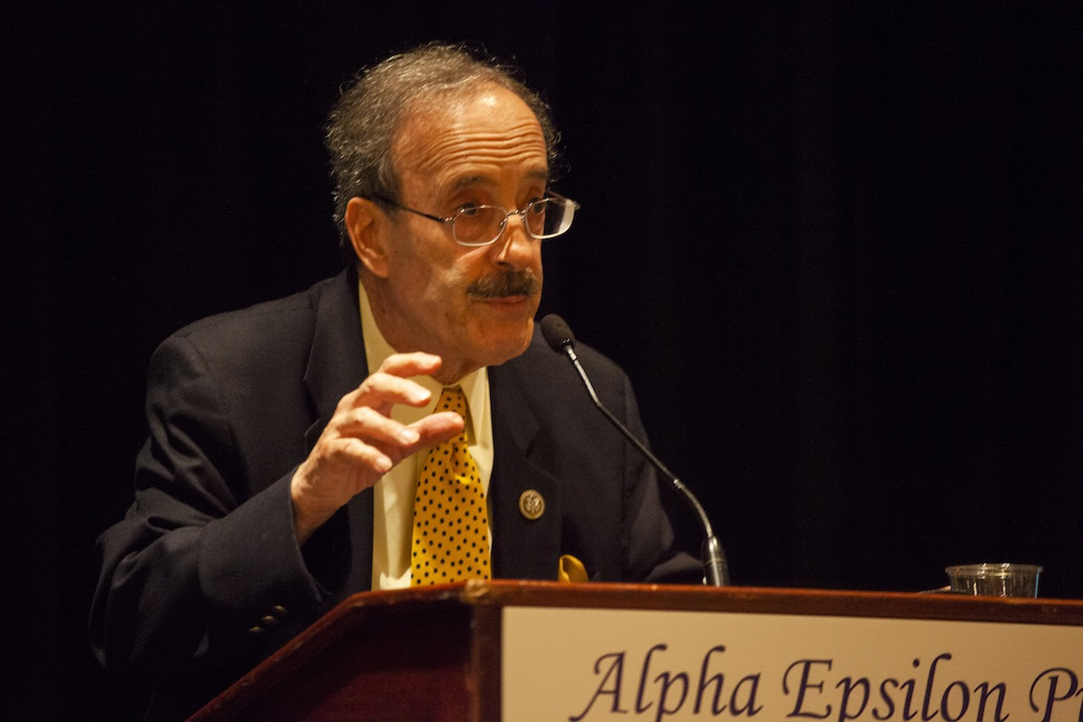 Congressman Eliot Engel addresses brothers during today's lunch.