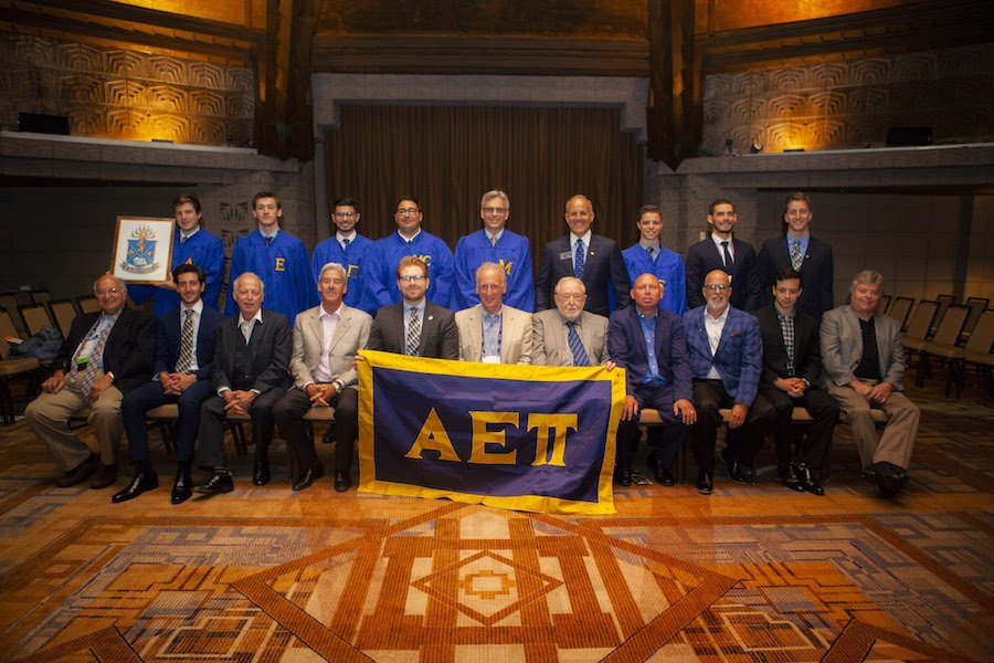 Supreme Master Elect Jeff Jacobson (Northern Arizona, 1992) leads initiation of twelve new AEPi brothers. Supreme Master Elect Jeff Jacobson (Northern Arizona, 1992) leads initiation of twelve new AEPi brothers.