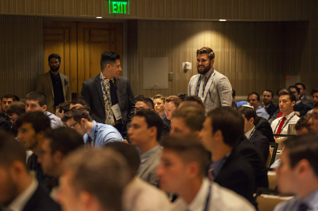 Adam Tankus (Guelph, 2019) and Adam Volman (St. Andrews, 2019) stand to be recognized as brothers of AEPi's first Undergraduate Cabinet. Adam Tankus (Guelph, 2019) and Adam Volman (St. Andrews, 2019) stand to be recognized as brothers of AEPi's first Undergraduate Cabinet.