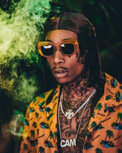 Wiz Khalifa on the set of a music video in Bel Air, 2018